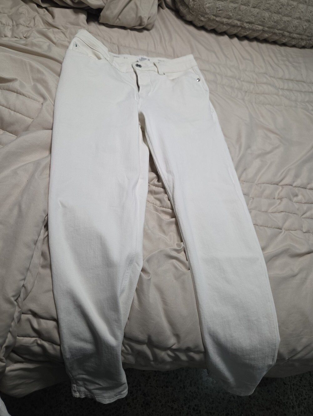 Peter Nygard White Straight-Leg Jeans